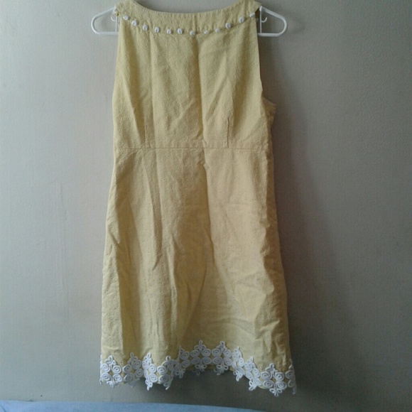 Lilly Pulitzer Yellow Cotton Summer Dress sz6 - Picture 5 of 8